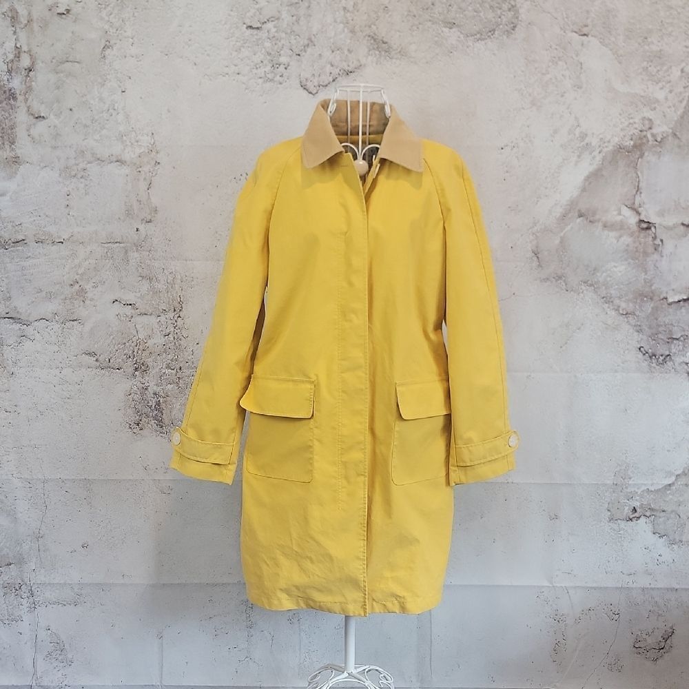 Isaac Mizrahi Trenchcoat 20th Anniversary Collection in Yellow Womens Size M